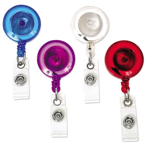 Baumgartens Baumgartens 68884 ID Card Reel Clip 30" 4/PK Translucent — product photo