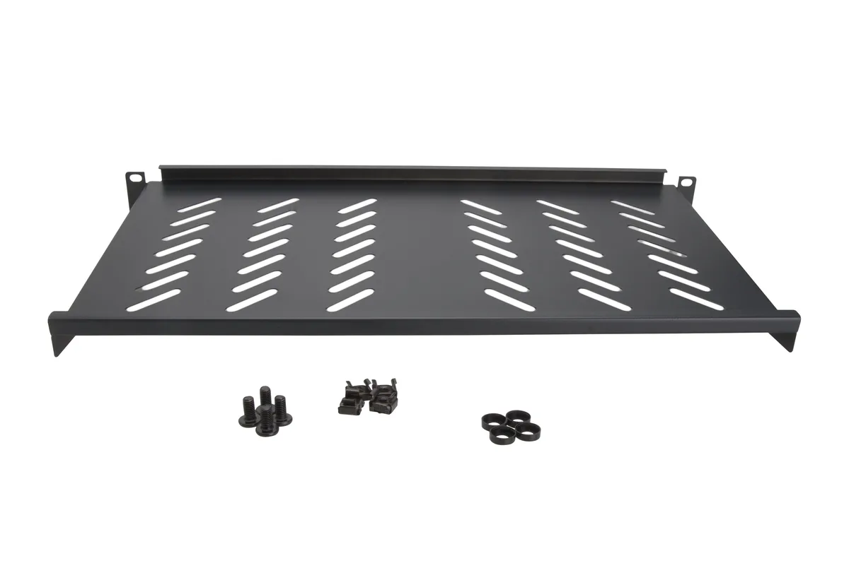 Cables Direct Online Cables Direct Online 1U 19" Rack Mount Server Shelf 250mm Depth 11lb Capacity — product photo