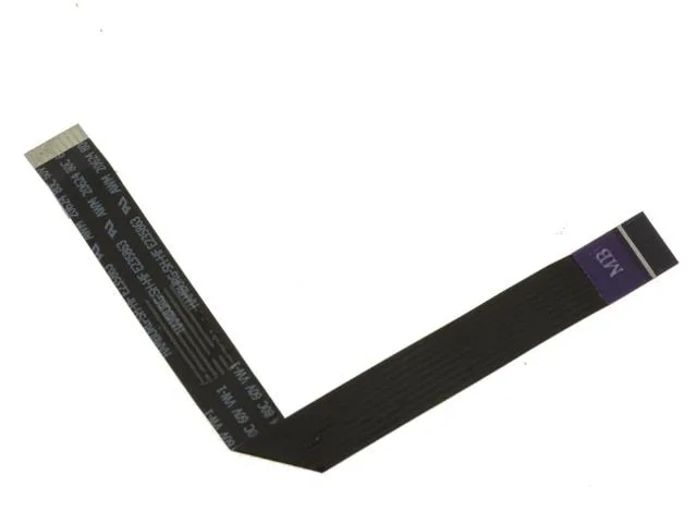 Flat orange ribbon cable with connectors at both ends