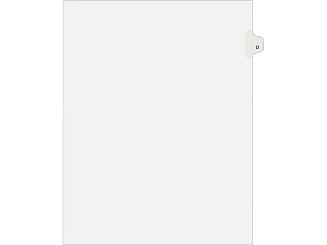 Avery Avery 1404 Legal Side Tab Dividers, Title D, White, 25 Pack — product photo
