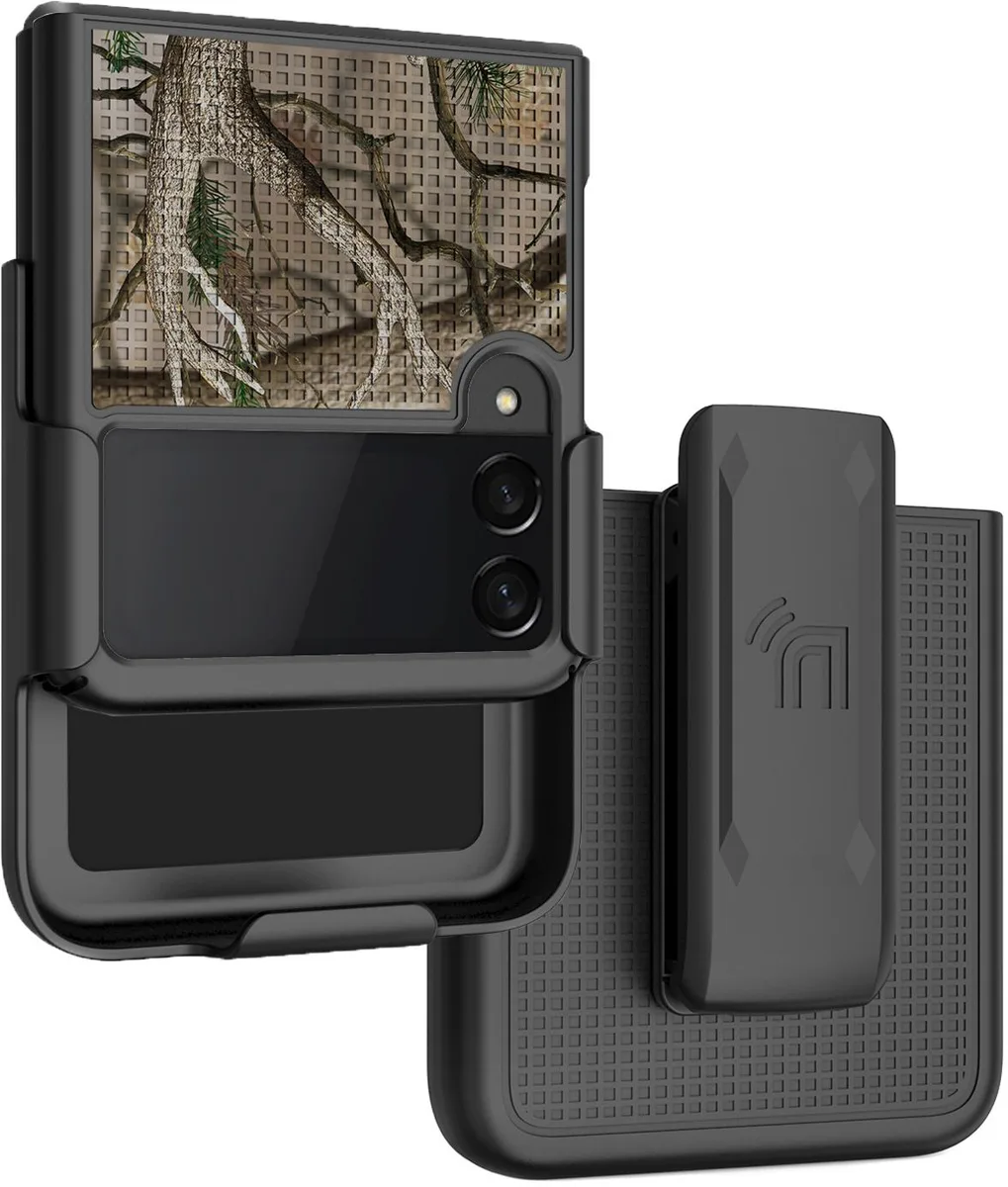 Nakedcellphone Nakedcellphone Grid Case + Belt Clip Holster Combo for Samsung Galaxy Z Flip 3 5G (SM-F711, 2021) — product photo