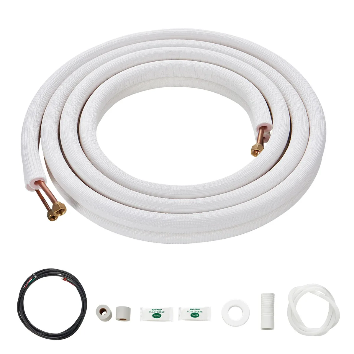 VEVOR VEVOR JSY-SS-SKU7 16ft Mini Split Line Set 1/4" 3/8" Copper Pipes 18ft Cable — product photo
