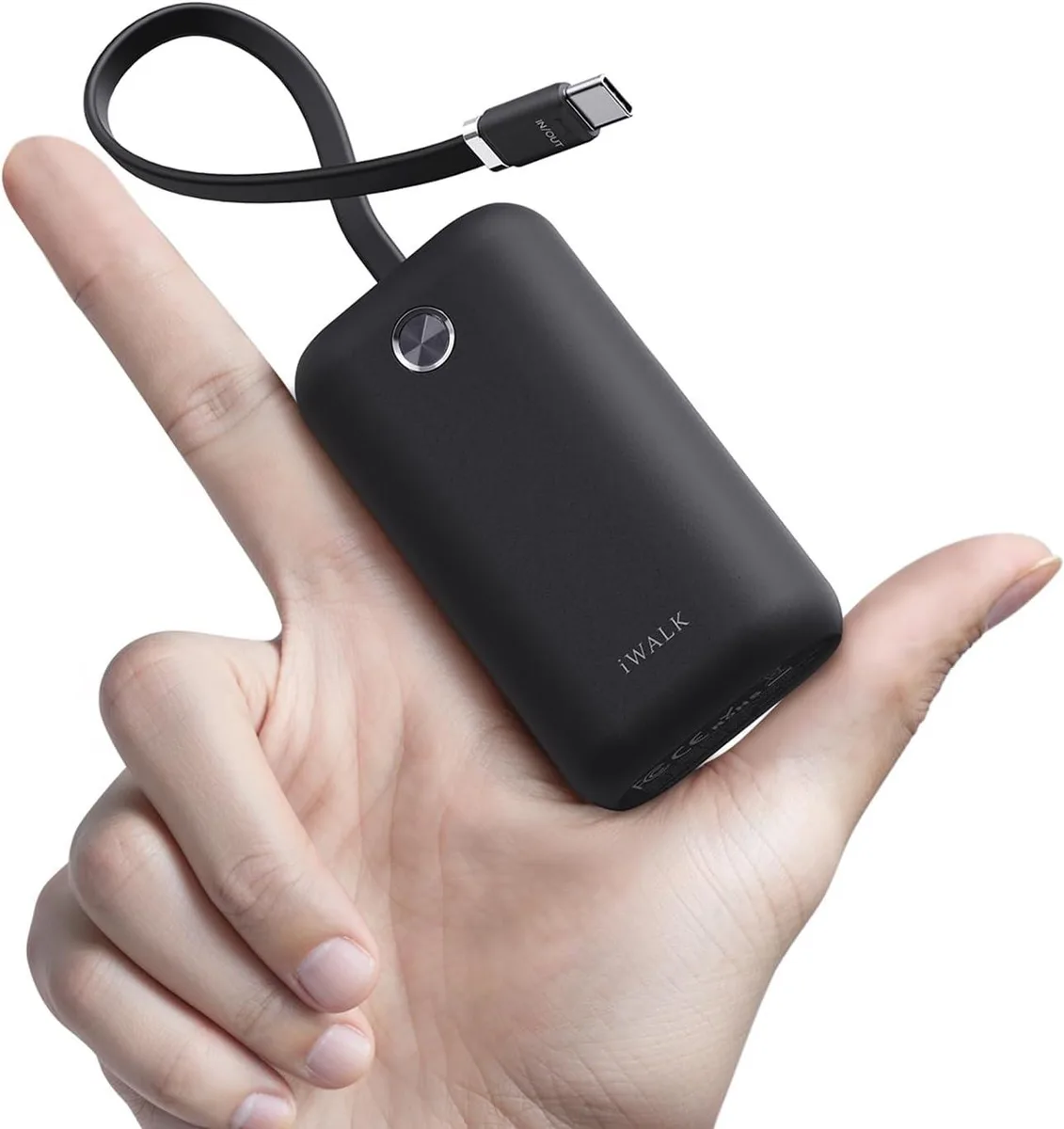 WOOJONG WOOJONG Mini Portable Charger 10 000mAh 22.5W Power Bank Black — product photo