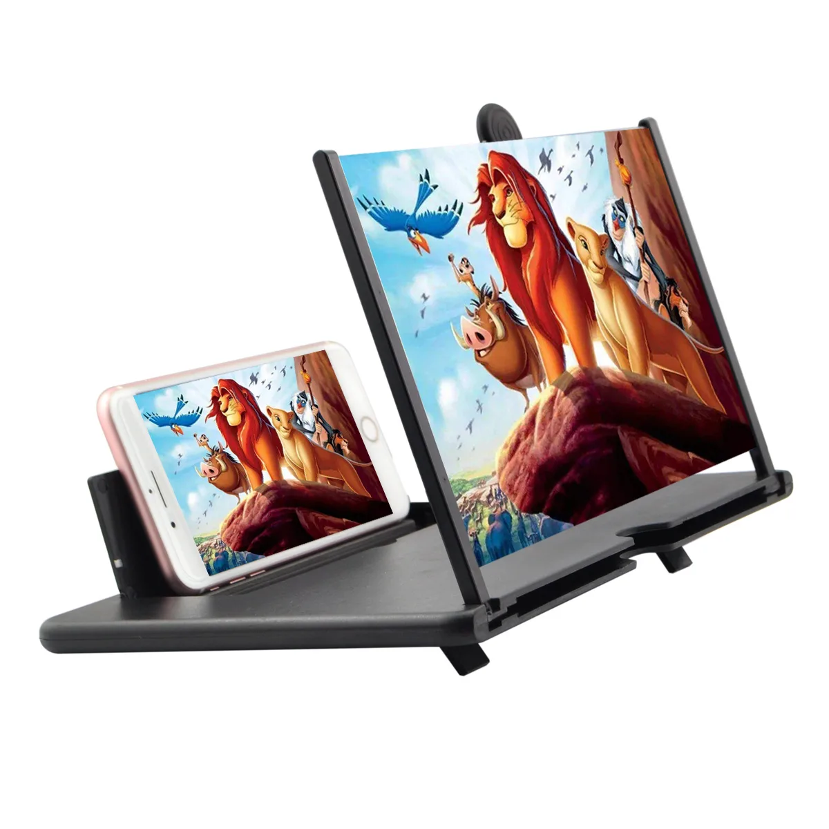 iKKEGOL iKKEGOL 12" Screen Magnifier Black Foldable Phone Stand — product photo