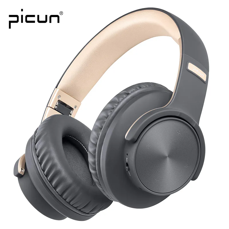 Picun Picun B8 Grey Bluetooth Headset 50mm 40h 5.0 3.5mm — product photo