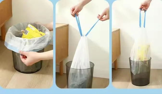 Generic 4 Gallon Drawstring Trash Bags 75 Count 45x50cm — product photo