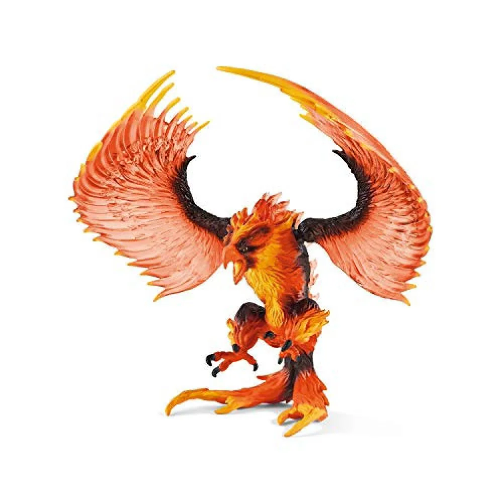 Schleich Eldrador Fire Eagle figure 42511 hand-painted red orange wingspread pose