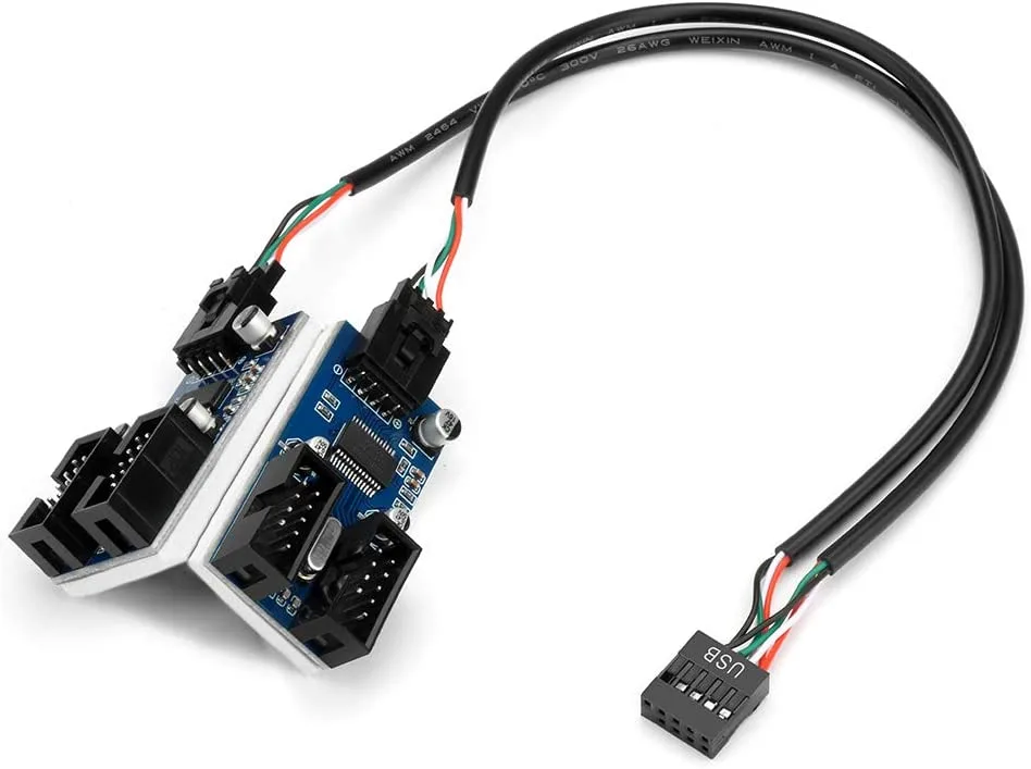 Shuole Shuole USB 2.0 Header Splitter 1 to 4 Ports 30cm — product photo