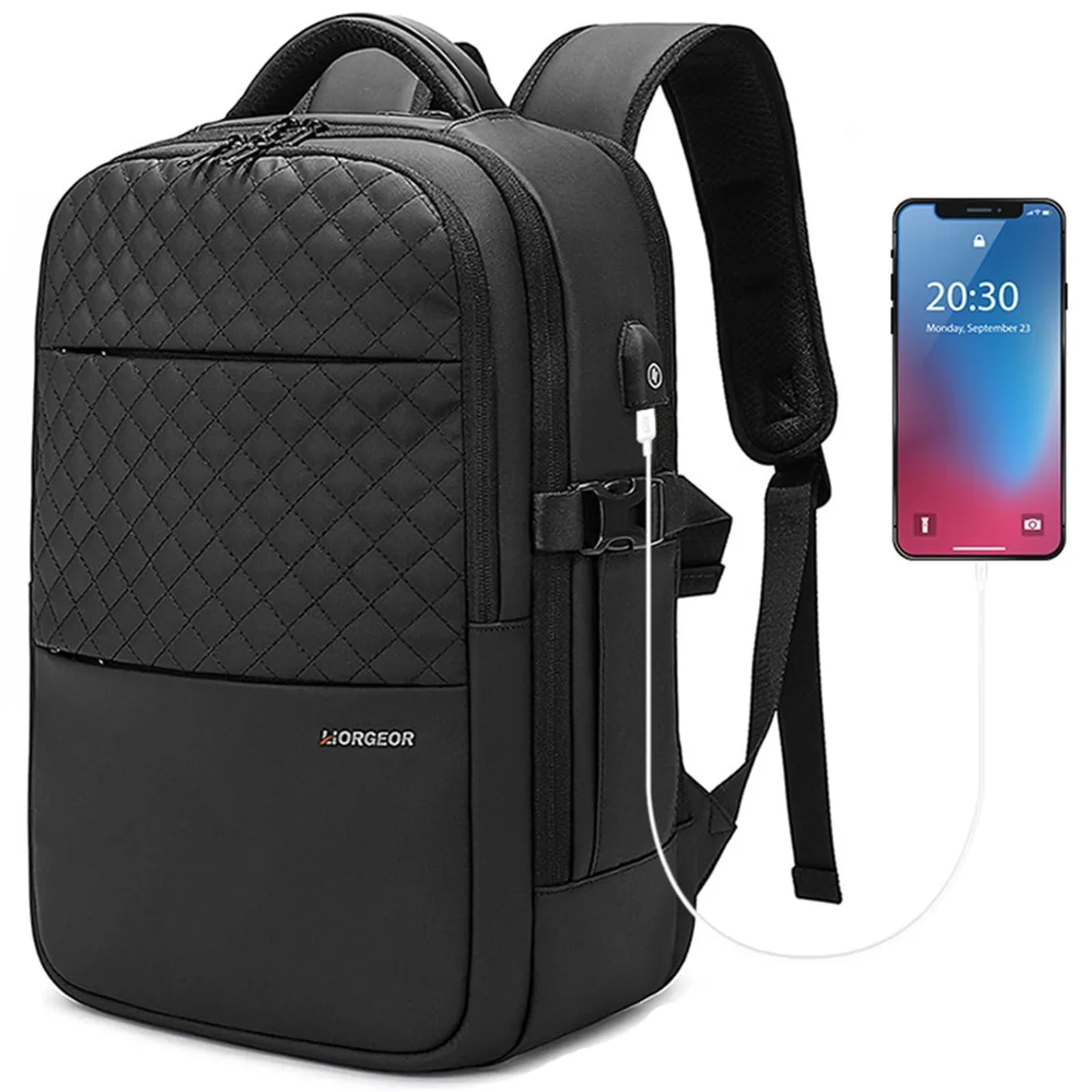 V2 Technologies V2 Technologies 17.3" Laptop Backpack with USB Port 2 in 1 accessory — product photo