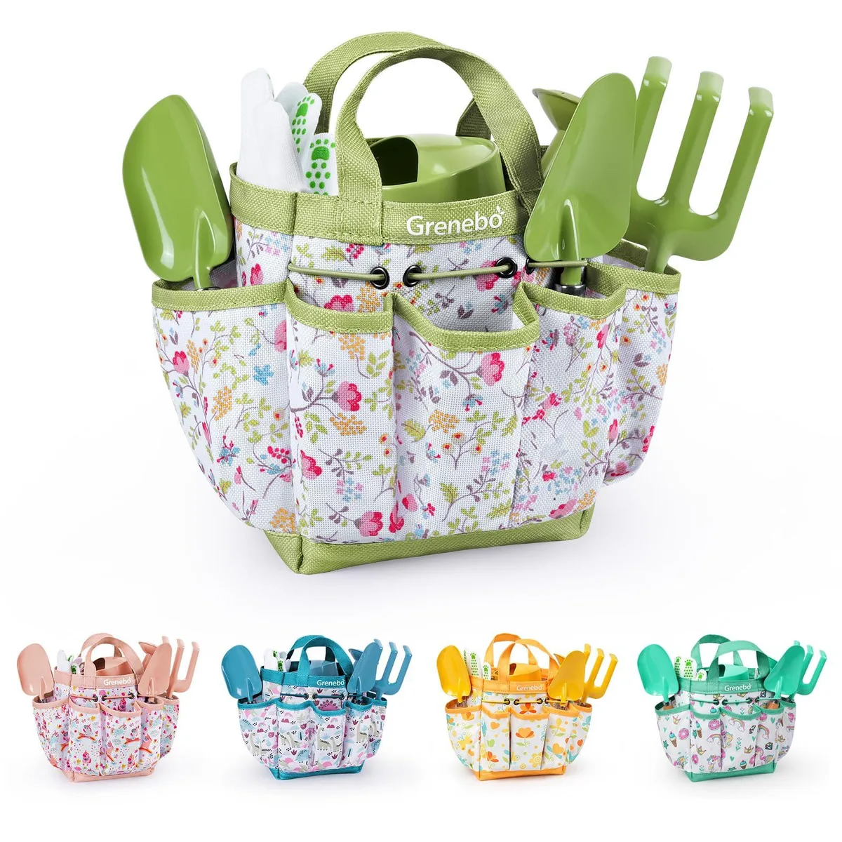 Grenebo Kids Gardening Set 9-Piece Green — product photo