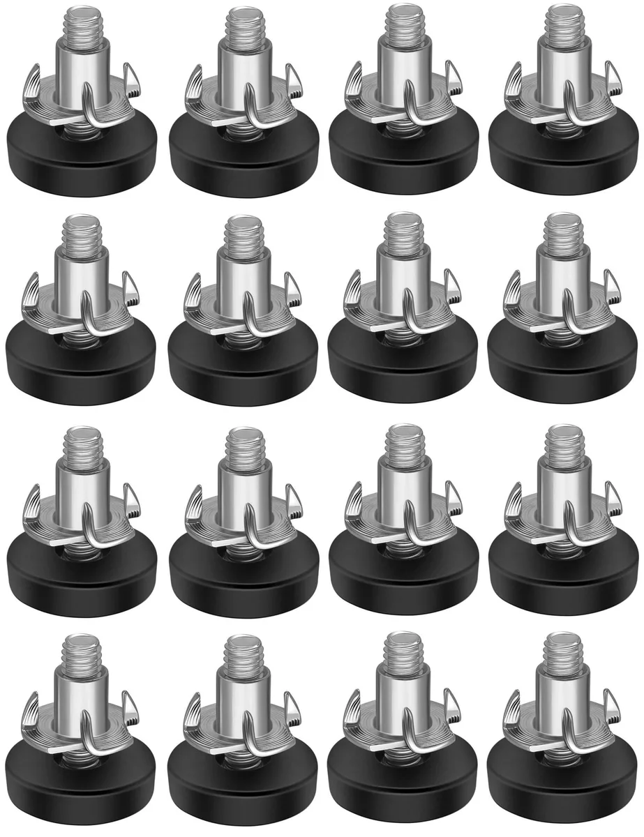 Duratech Adjustable Furniture Leveling Feet 16 Pack 1/4 Threaded Leg Levelers — product photo