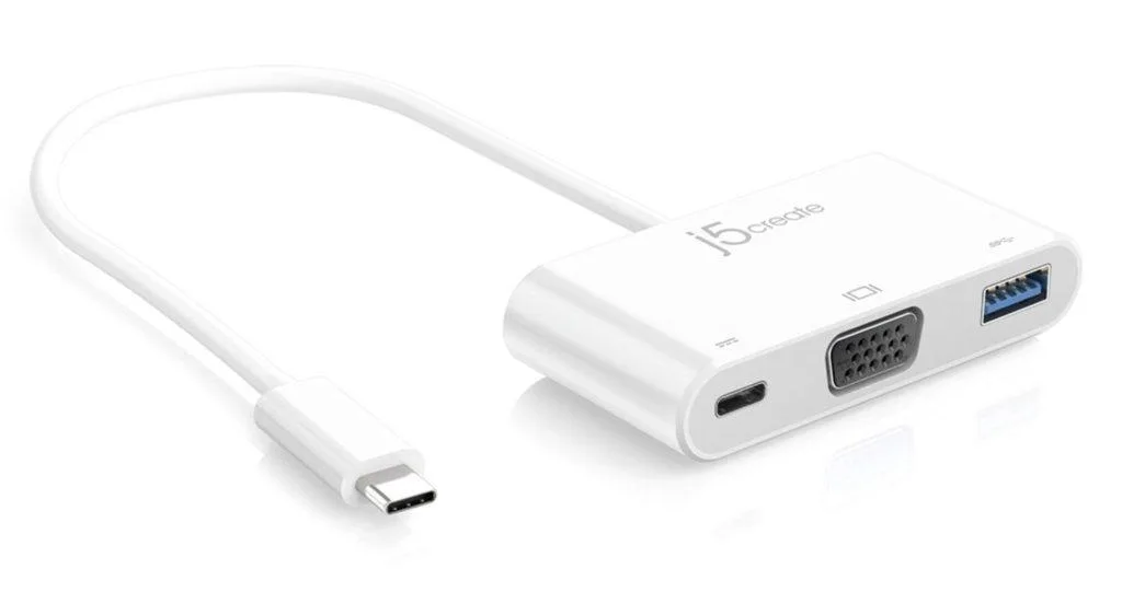 LORDWORLD LORDWORLD JCA378 USB-C to VGA &amp; USB 3.0 video adapter — product photo