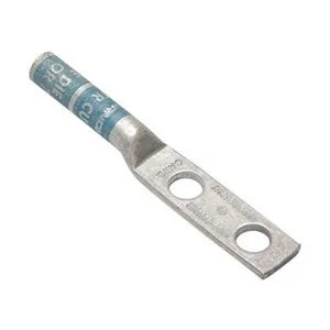 Burndy Burndy 6AWG Long Barrel Copper Lug 2 Hole .45in .75in spacing 35kV UL 486A-486B — product photo