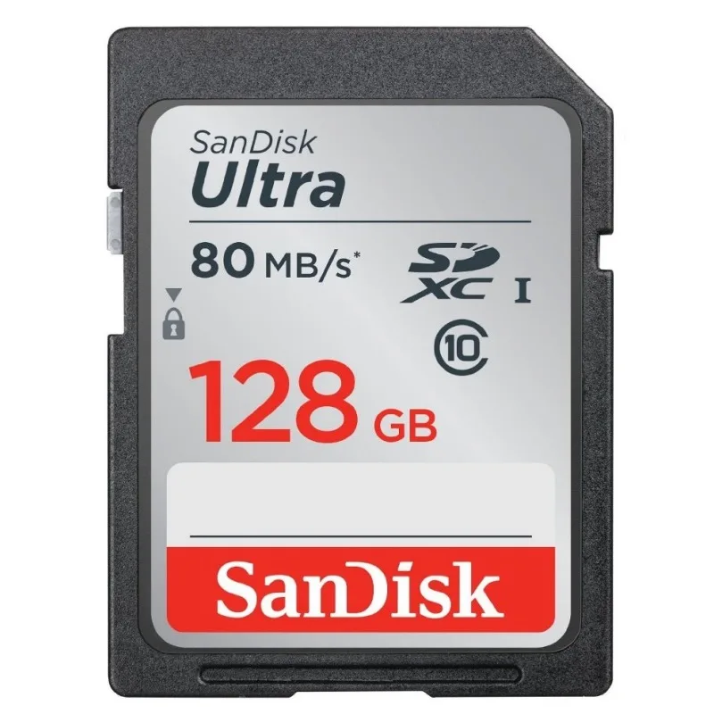 SanDisk SanDisk Ultra SDXC UHS-I Class 10 128GB 80MB/s SDUNC-128G-G46 memory card — product photo