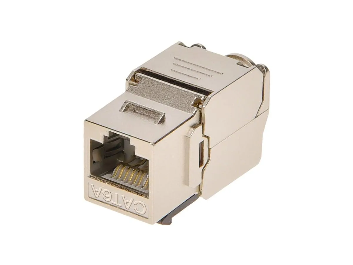 Monoprice Inc. Monoprice 115965 Cat6A RJ-45 Keystone Black 180-Degree Shielded Die Cast — product photo