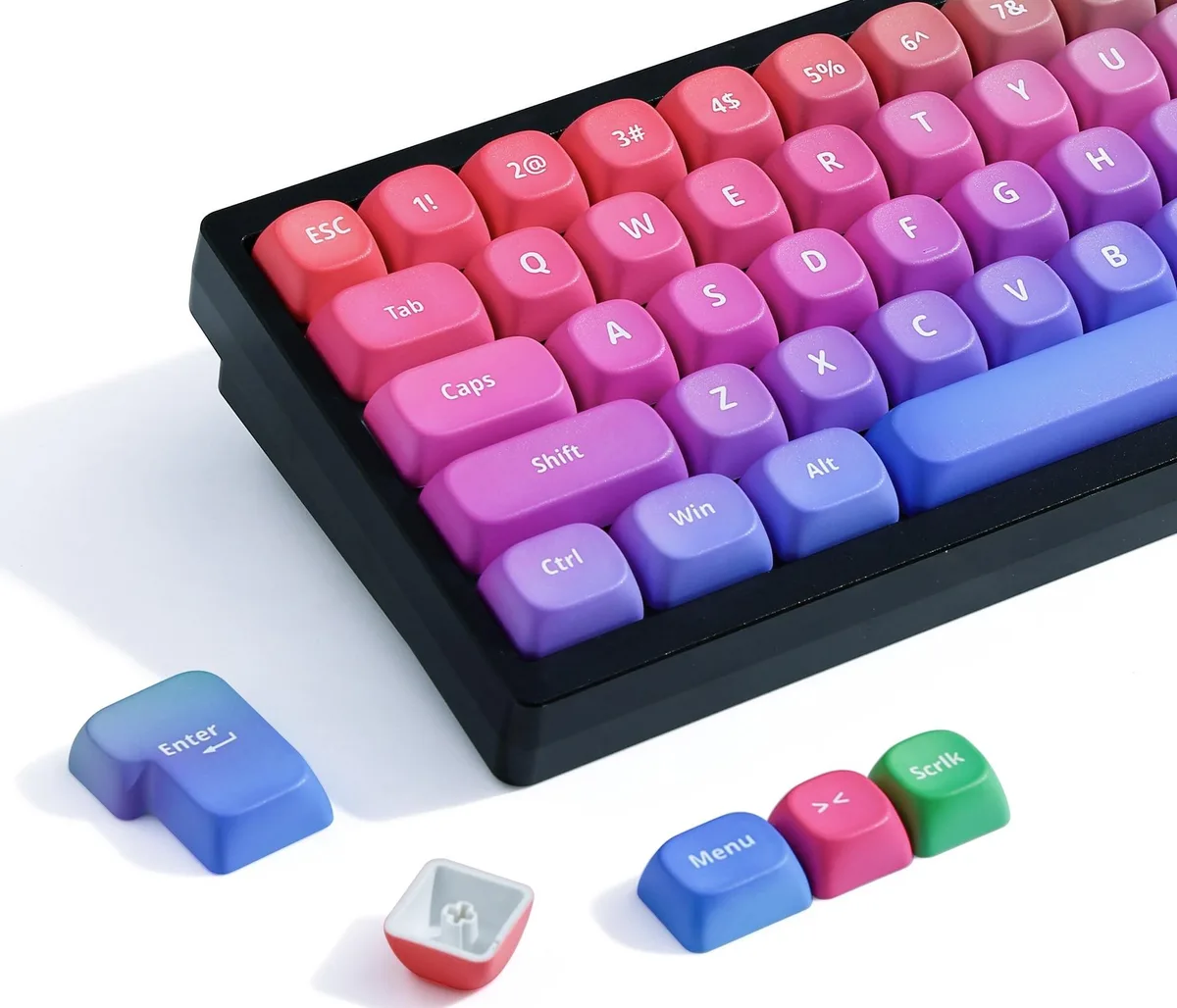 Womier Womier Rainbow PBT Keycaps MOA Profile Purple keyboard accessory — product photo