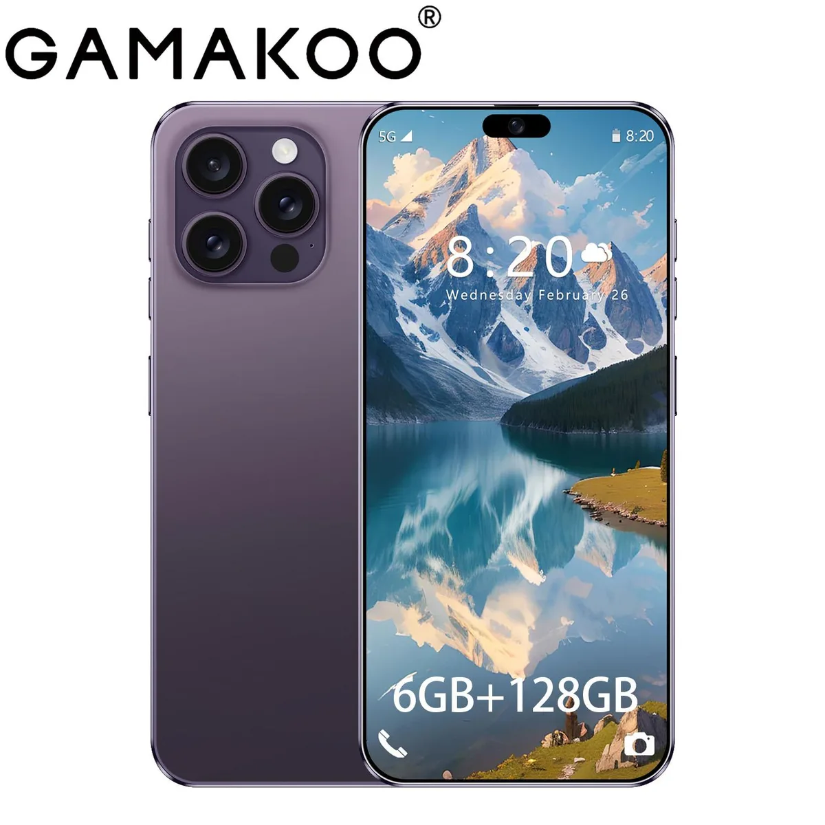 GAMAKOO GAMAKOO G16 Pro Max 6GB 128GB 5G Android 15 Purple — product photo