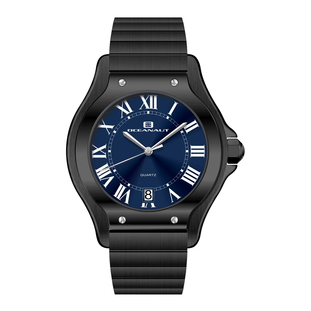 Oceanaut OC1292 blue dial stainless steel watch on matching bracelet