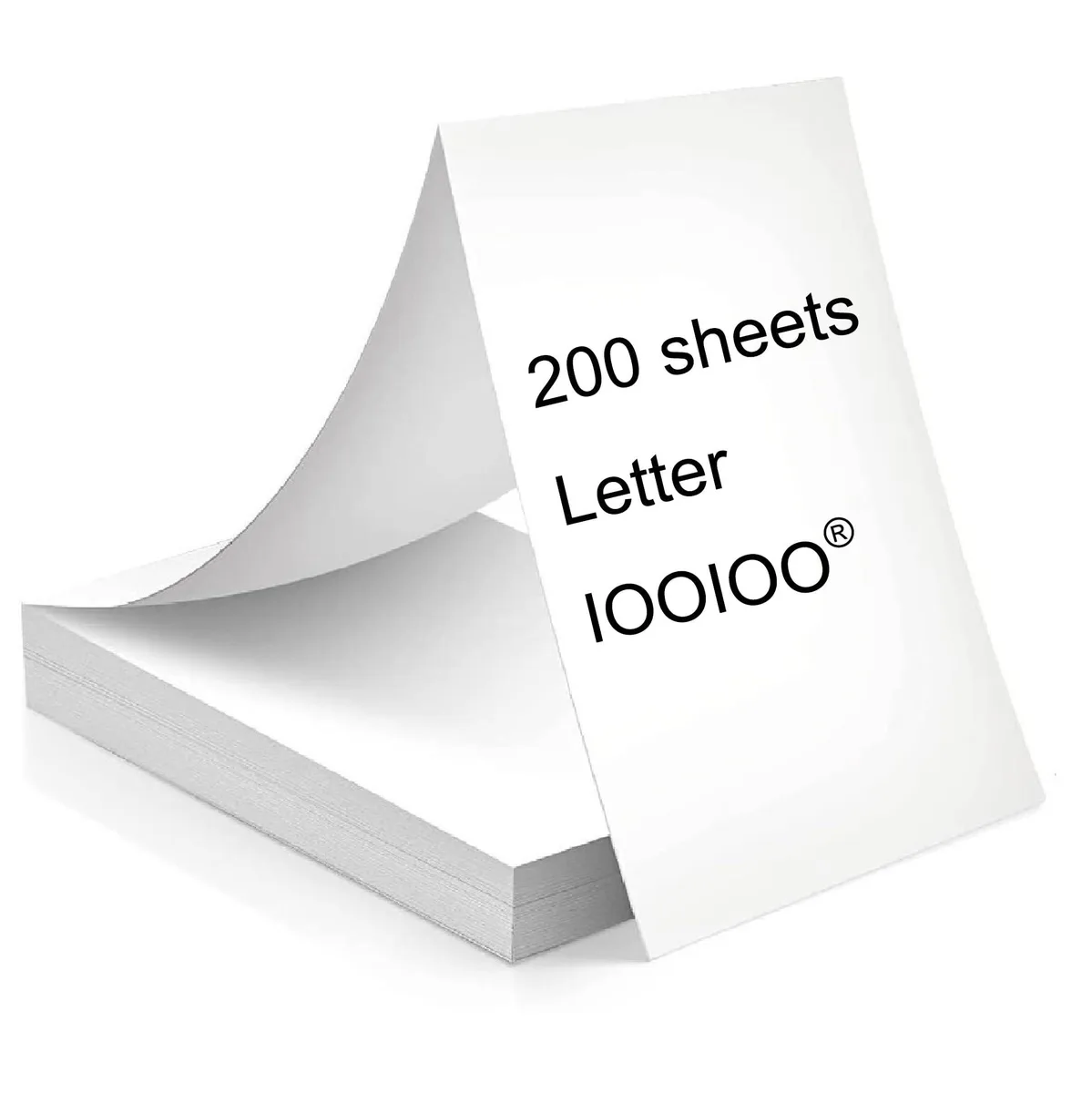 White coated letter-size thermal paper, 200 folded perforated sheets