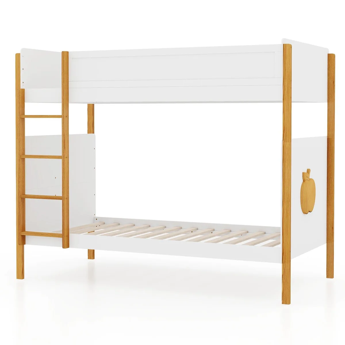 SlickBlue SlickBlue Twin Over Twin Bunk Bed White Honey 79.5" x 43" x 64.5 — product photo