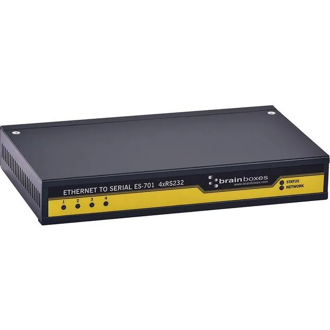 Brainboxes Brainboxes ES-701 4-Port RS-232 Ethernet Serial Adapter — product photo