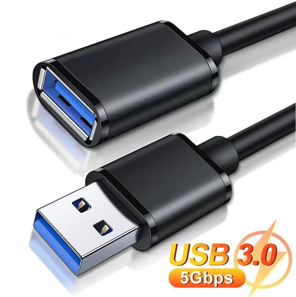 Vszerda USB 3.0 extension cable 10ft Type-A male to female blue connectors