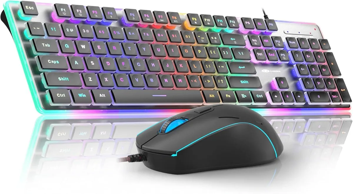 BFKK BFKK Purple 104 Keys RGB Gaming Keyboard Mouse Combo — product photo