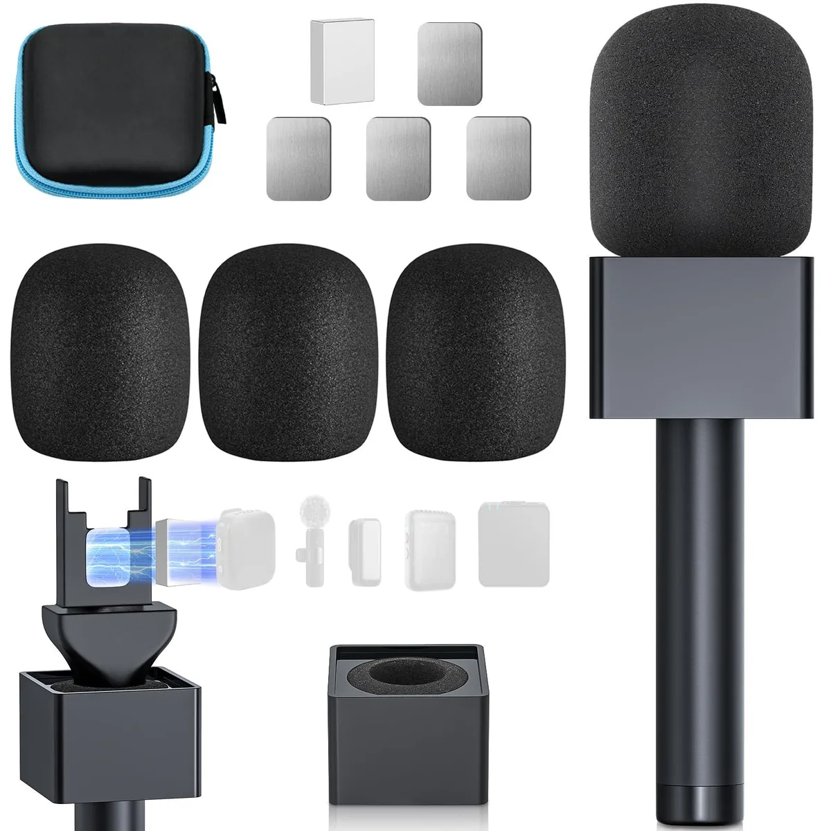 GAHOGA GA014 Interview Mic Adaptor Magnetic Clip 245g — product photo