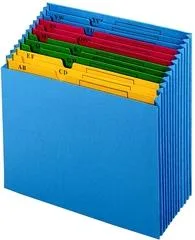 Globe-Weis Globe-Weis 20134 QuickVue Project File Folder 11" x 12" 12 Pockets Blue — product photo