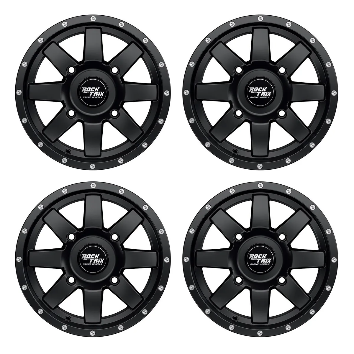 RockTrix RockTrix RT106 14x7 4x110 30mm Offset Matte Black Wheel — product photo