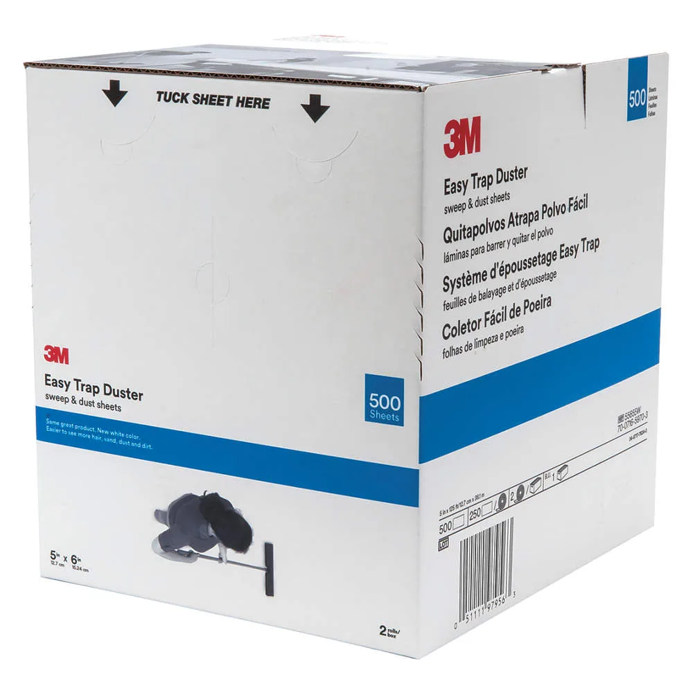 3M 3M Easy Trap Duster 55655W 5" x 125 ft White 2 250 Sheet Rolls Cleaning — product photo
