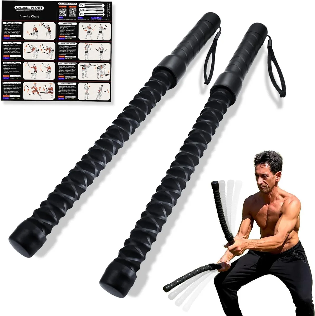 TAURKENAM TAURKENAM X1 Weighted Ropeless Battle Rope weight training — product photo