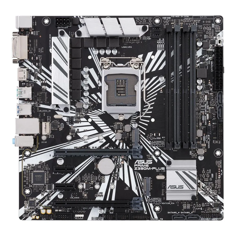 ASUS ASUS PRIME Z390M-PLUS LGA 1151 Intel motherboard — product photo