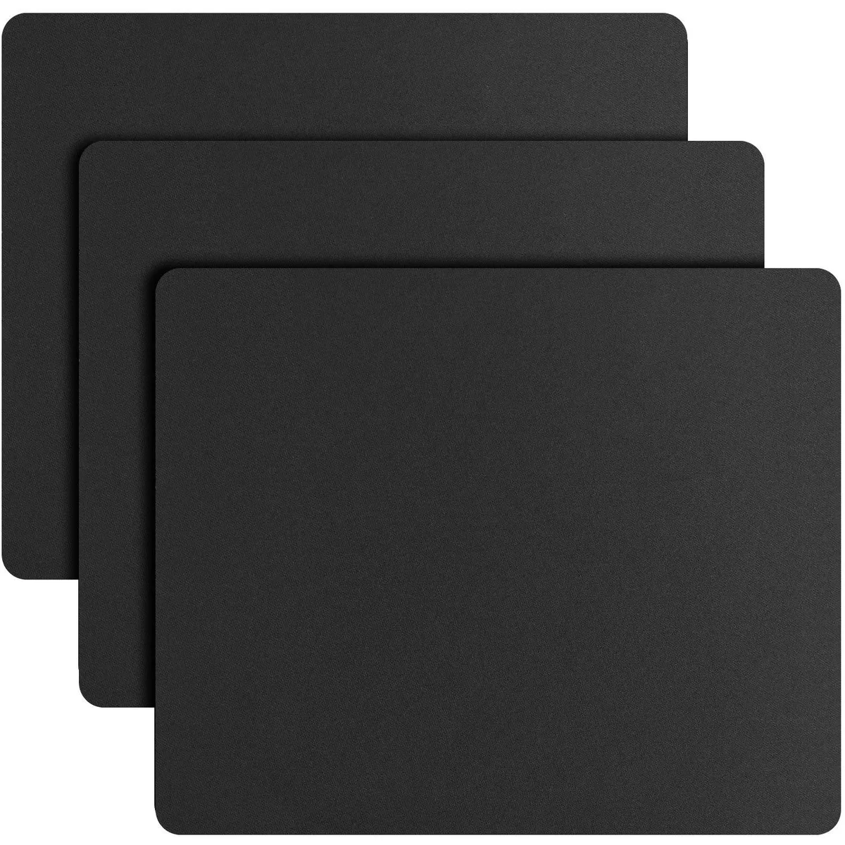  TNY MP-006 Mouse Pad 9.5×8.0×0.12 in Black 3 Pack — product photo