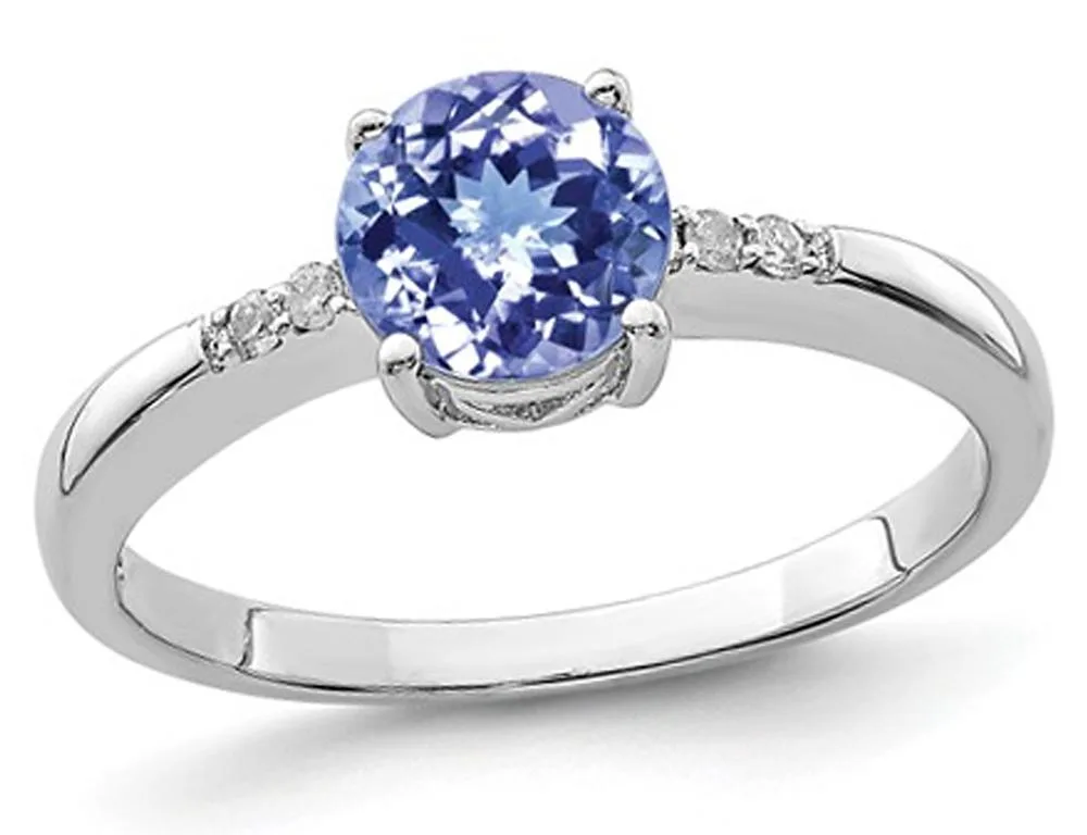 Gem &amp; Harmony Gem &amp; Harmony 1.00 ct Tanzanite Solitaire Ring 925 Sterling Silver — product photo