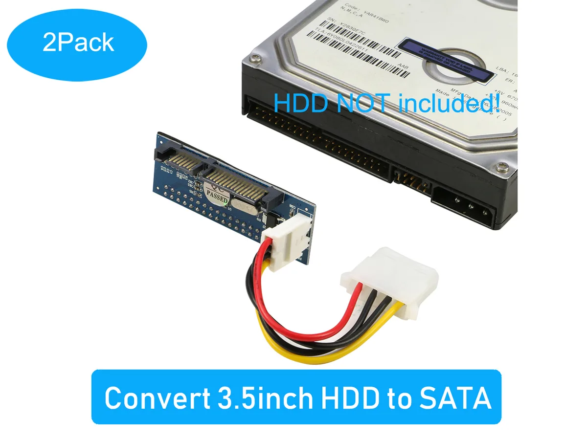 RIITOP RIITOP 2Pack 3.5" 40pin IDE to 22pin SATA Adapter — product photo