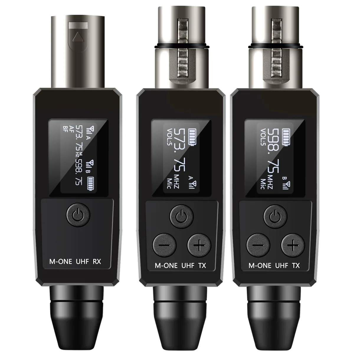 EBJ M-ONE wireless XLR set: two transmitters, one receiver, matte black finish