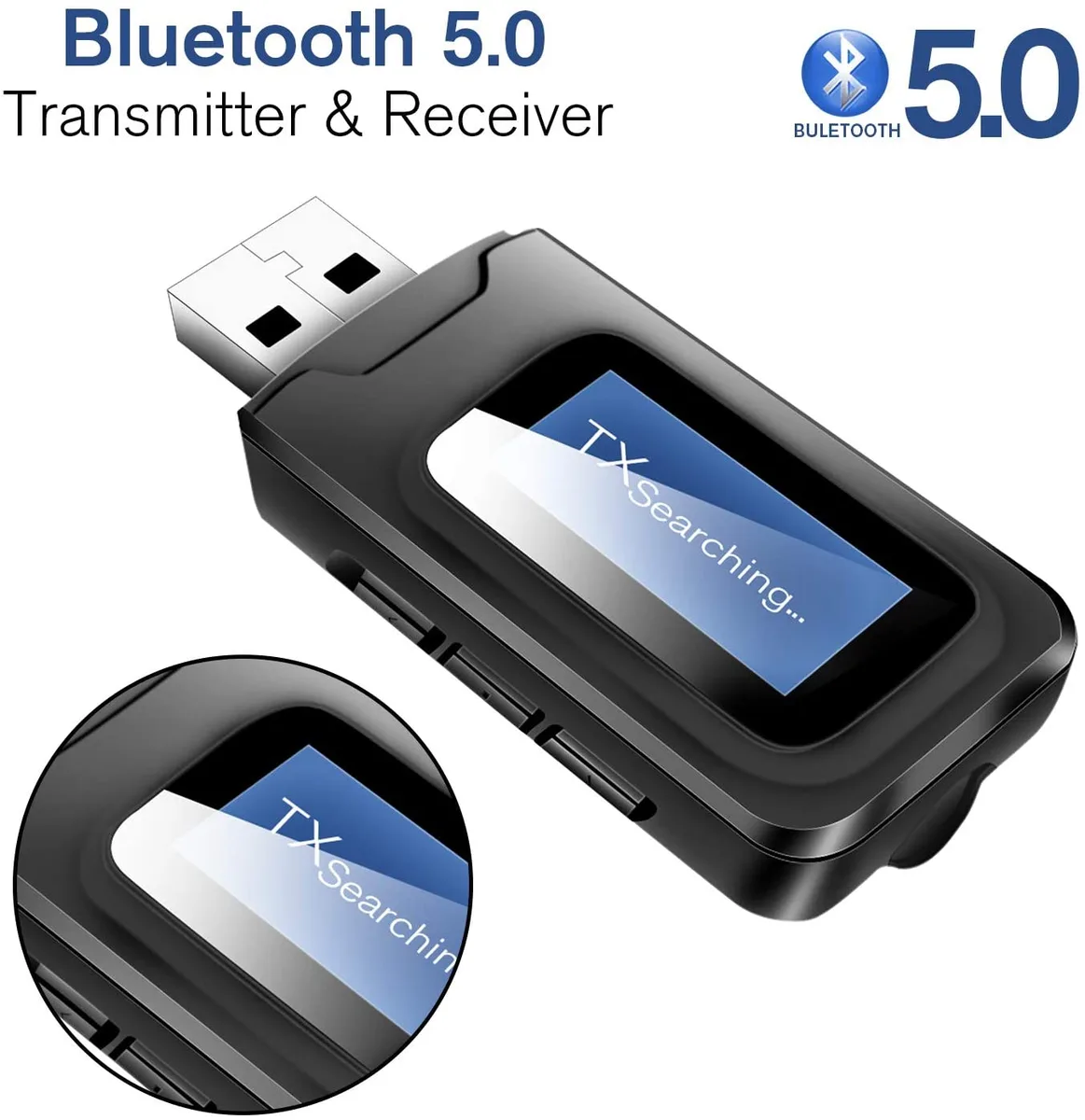 SMA SMA Z2#Q0361_B Bluetooth Adapter 5.0 LCD 10m 3.5mm — product photo