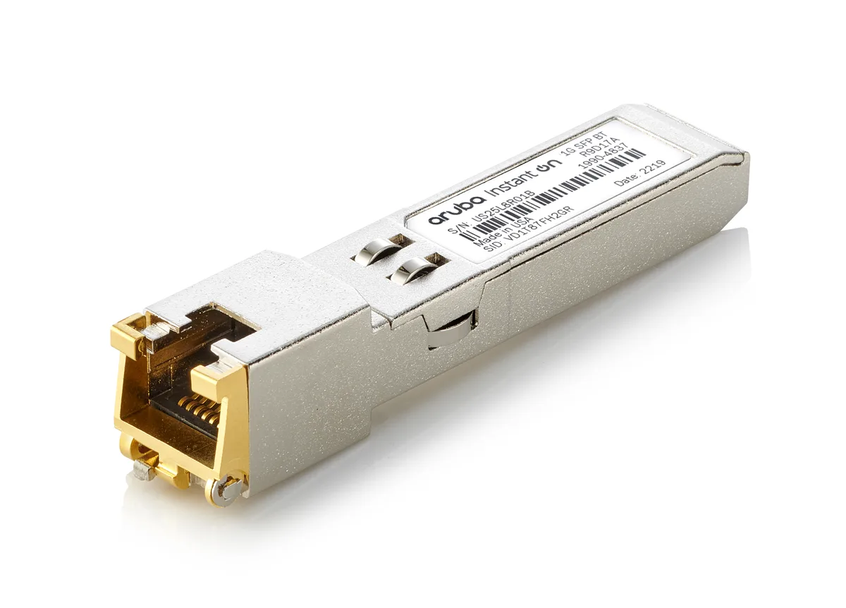 HPE Networking Instant On HPE Networking Instant On R9D17A 1G SFP RJ45 100m Cat5e transceiver — product photo
