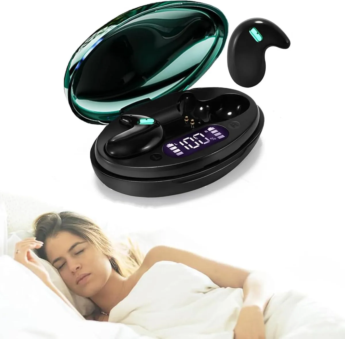 DNBeffulgent DNBeffulgent T16 Pro Sleep Earbuds Bluetooth 5.3 Green — product photo