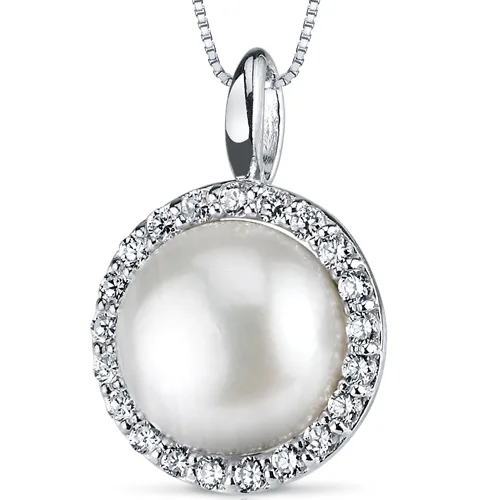 Oravo Oravo 10.0mm Freshwater White Pearl Pendant Sterling Silver 18 in — product photo