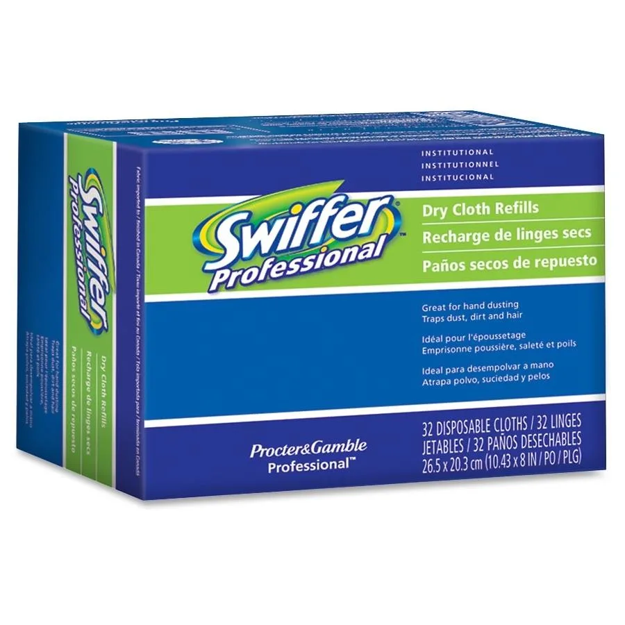 Procter &amp; Gamble Procter &amp; Gamble 33407 Swiffer Sweeper Dry Cloths Refill 32/BX indoor maintenance — product photo