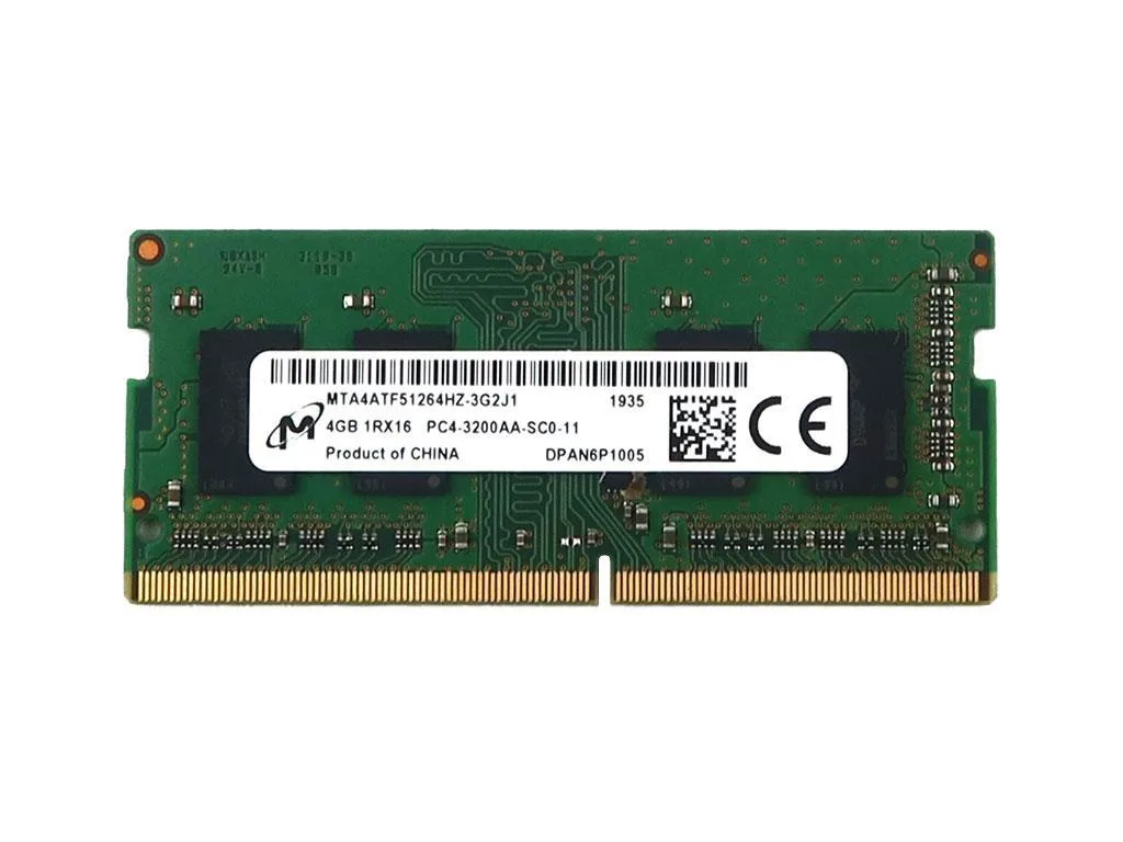 Micron Technology, Inc. Micron Technology, Inc. MTA4ATF51264HZ-3G2J1_UA 4GB DDR4 laptop memory accessory — product photo