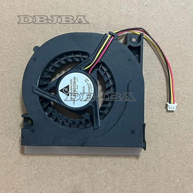 Small black laptop CPU cooling fan with three-wire connector