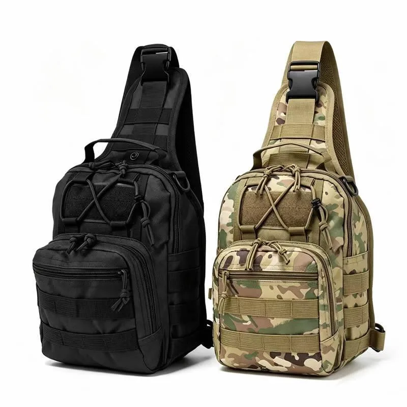  Unbranded Tactical Sling Bag Black+ CP Camouflage 11.02x7.5x6 — product photo