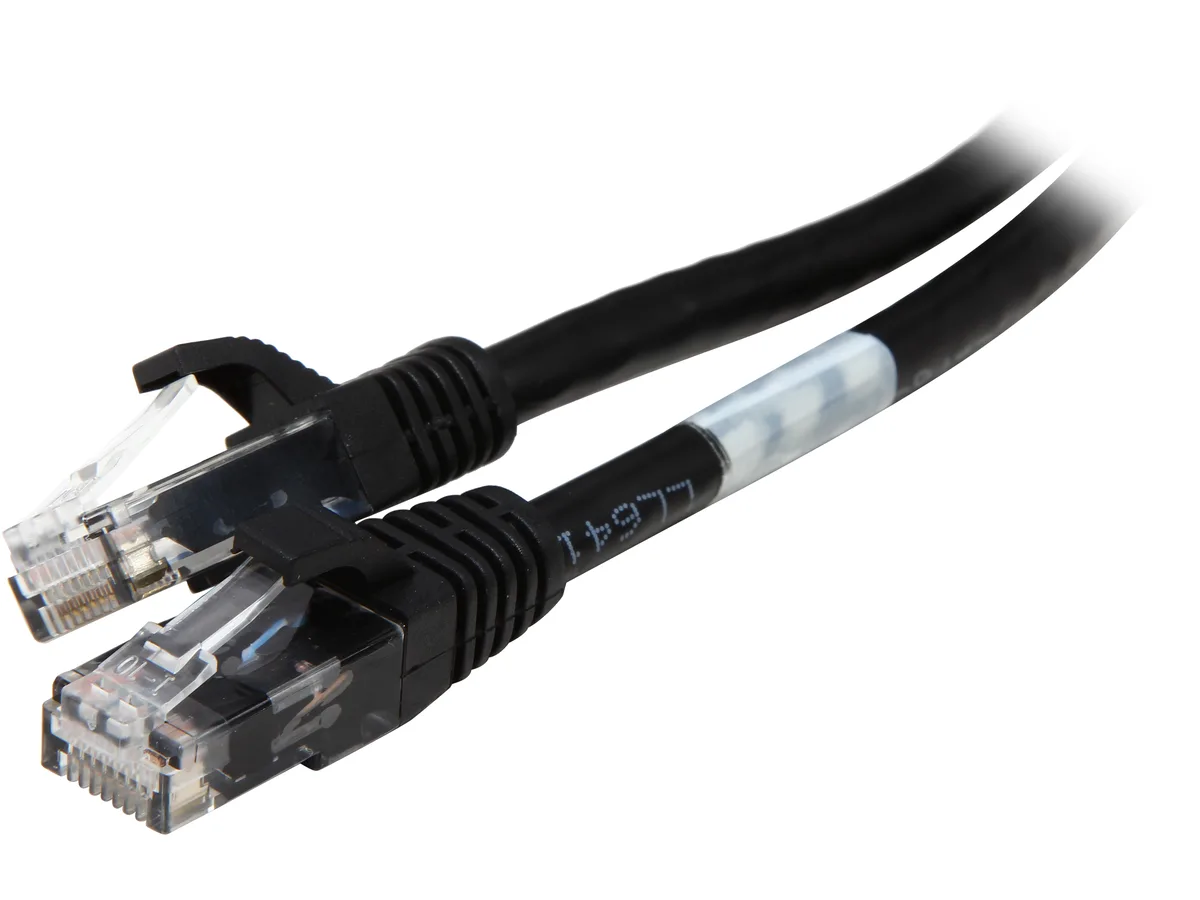 Cables To Go Cables To Go 31362 Cat 6 75 ft Black network ethernet cable — product photo