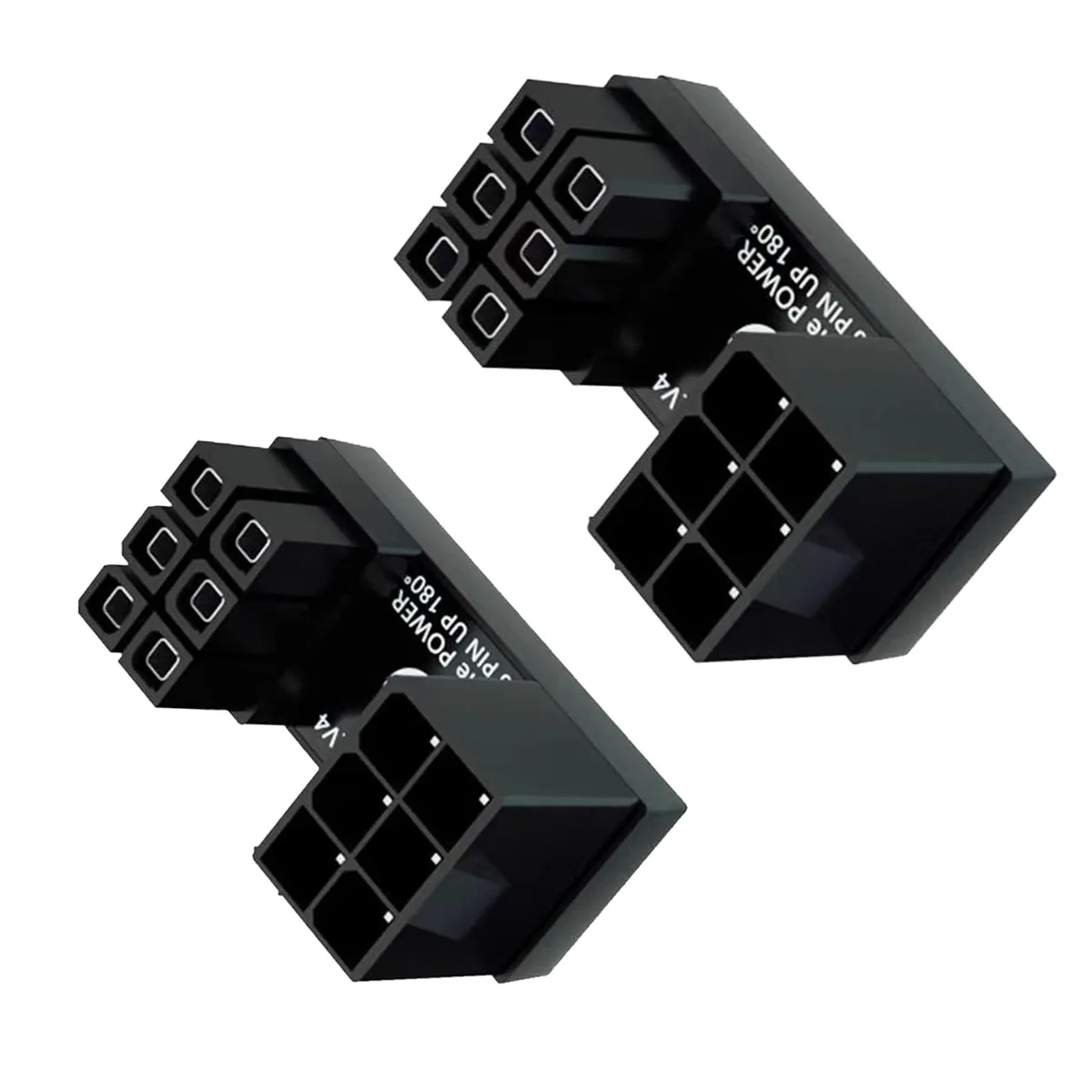 Vszerda Vszerda ATX 6 Pin 180° U-Type Male to Female Adapter 2pcs — product photo