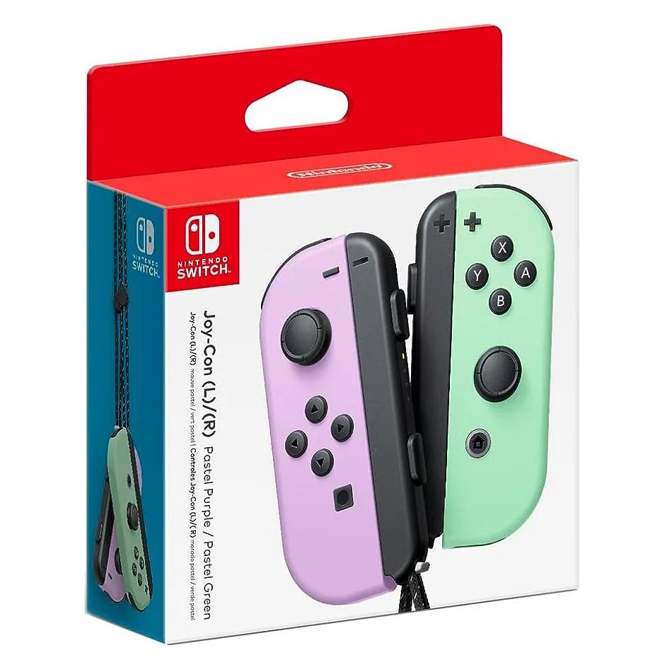 Nintendo Nintendo 117078 Joy-Con pair pastel purple pastel green nintendo switch accessory — product photo