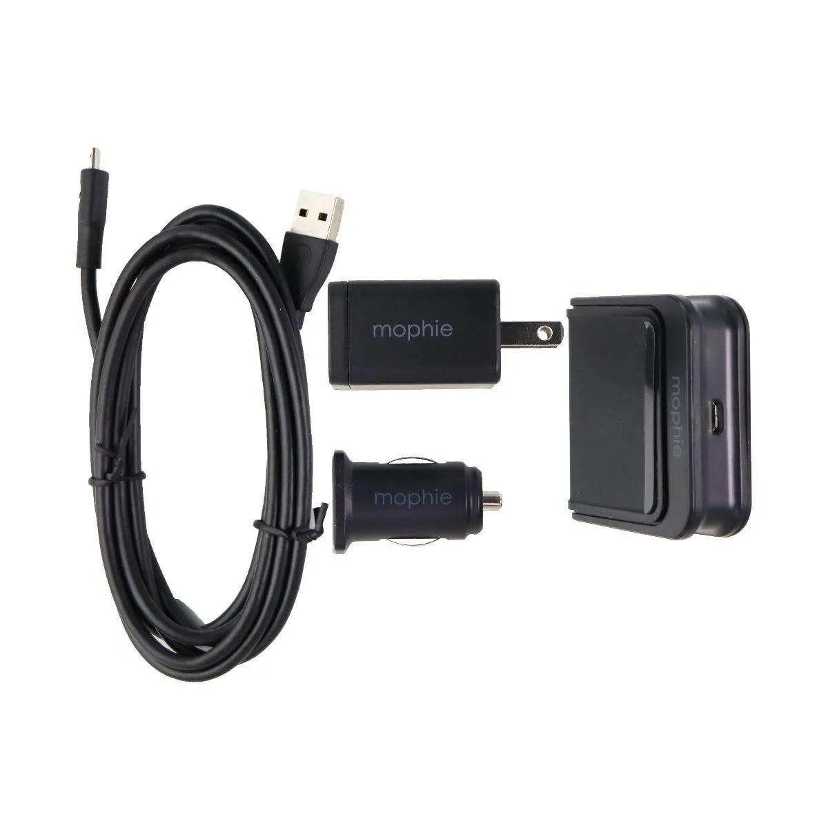 Mophie Mophie Qi Wireless Pad Travel Kit with Car &amp; Wall Adapters Black — product photo