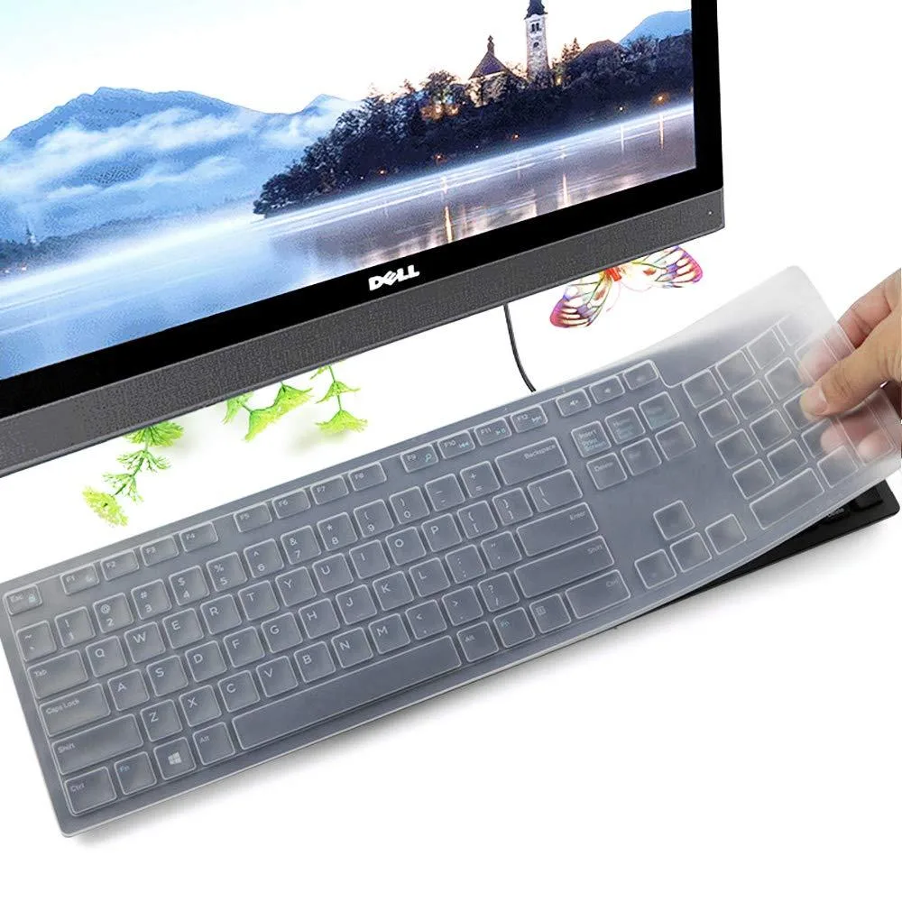  CaseBuy Keyboard Cover Dell KB216 KM636 Clear Silicone US Layout — product photo